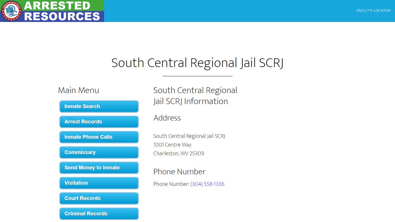 South Central Regional Jail SCRJ - Inmate Search - Charleston, WV